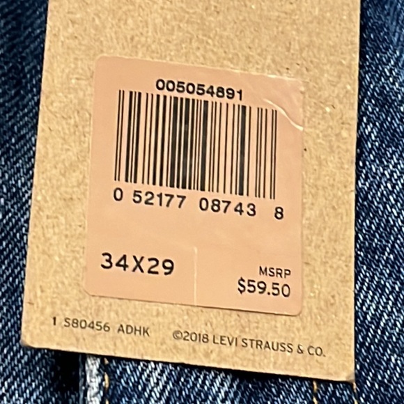 NWT Levi’s 505 Jeans Sz 34x29 - Picture 7 of 8